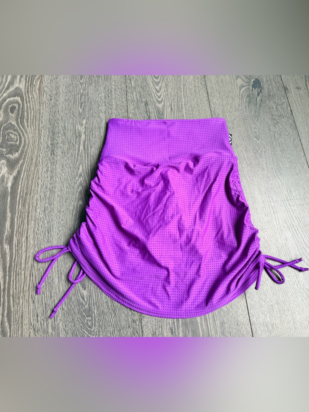 Exotica ExoticAthletica Purple Bball Mesh High Waisted Tie Side Skort Size M